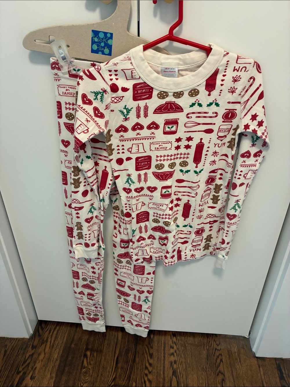 Hanna Andersson White Holiday Baking Print Pajama Set